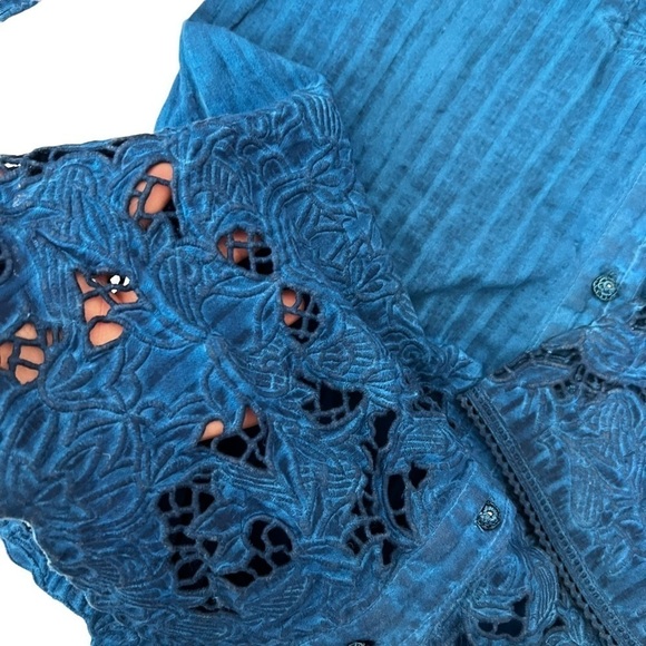 Soft Surroundings Blue Esme Tunic & Tank Top Size Small - Picture 7 of 8